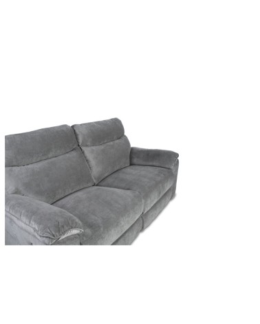 Divano recliner Boston 3 posti elettrico in tessuto giulia 9713 grigio