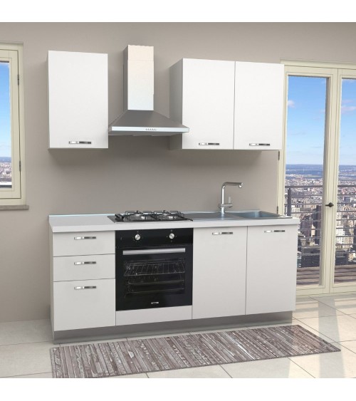 Cucina Taurus 195 colore bianco con elettrodomestici inclusi