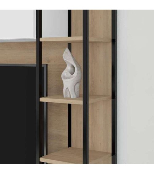 Parete attrezzata Tronador 260 cm. bianco e rovere