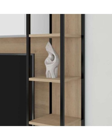 Parete attrezzata Tronador 260 cm. bianco e rovere