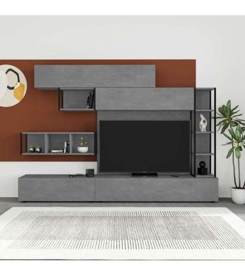 Parete attrezzata Tronador 260 cm. colore cemento