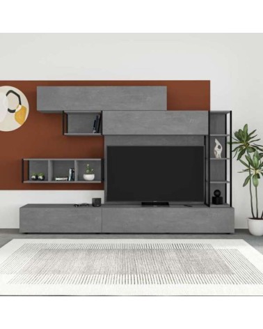 Parete attrezzata Tronador 260 cm. colore cemento