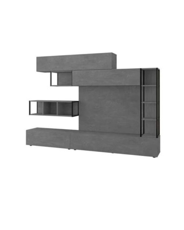 Parete attrezzata Tronador 260 cm. colore cemento