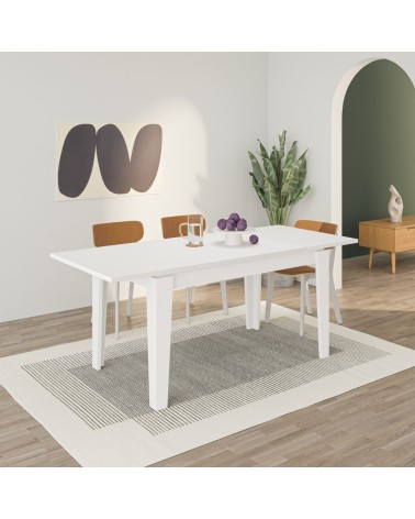 Tavolo allungabile Tolmen bianco 140x80 allungabile a 190 cm