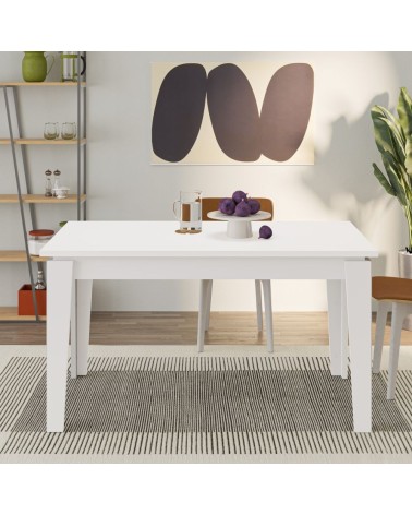Tavolo allungabile Tolmen bianco 140x80 allungabile a 190 cm