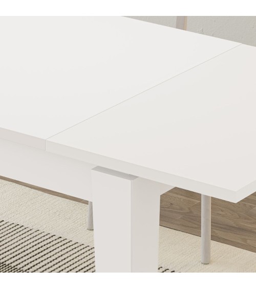 Tavolo allungabile Tolmen bianco 140x80 allungabile a 190 cm