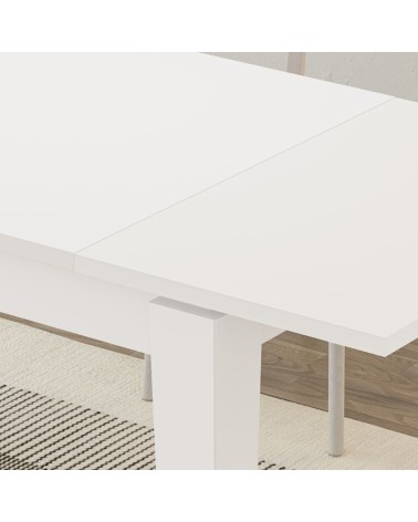 Tavolo allungabile Tolmen bianco 140x80 allungabile a 190 cm