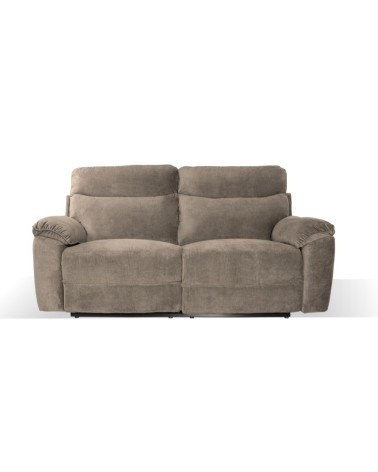 Divano recliner Boston 3 posti manuale in tessuto barrel 21 tortora