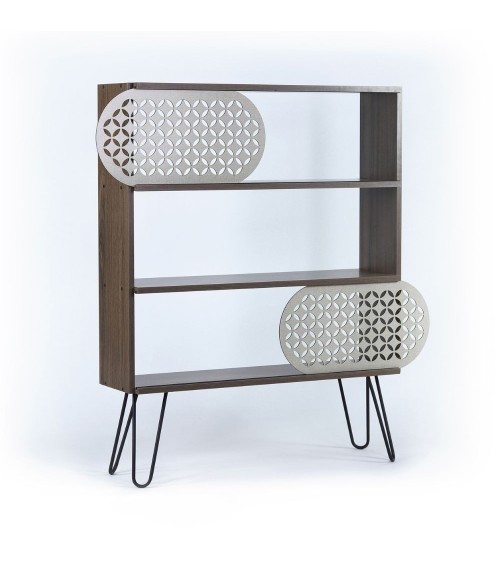 Libreria 3 ripiani Illia noce nero 94x25x117 MT190511