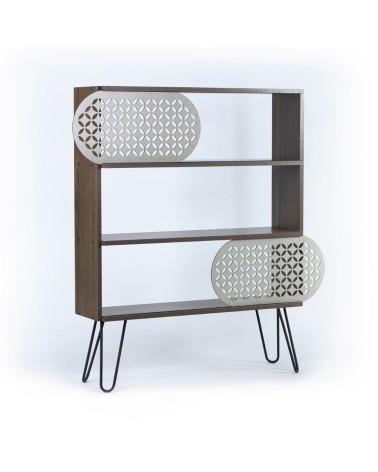 Libreria 3 ripiani Illia noce nero 94x25x117 MT190511