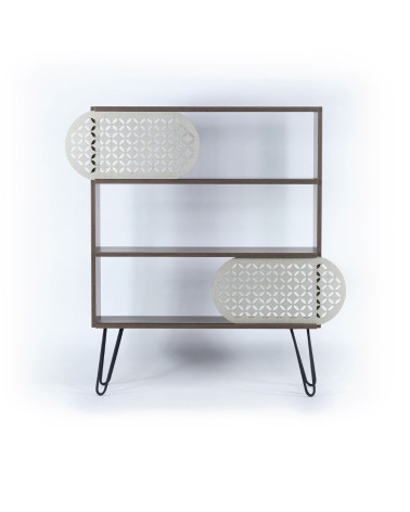 Libreria 3 ripiani Illia noce nero 94x25x117 MT190511