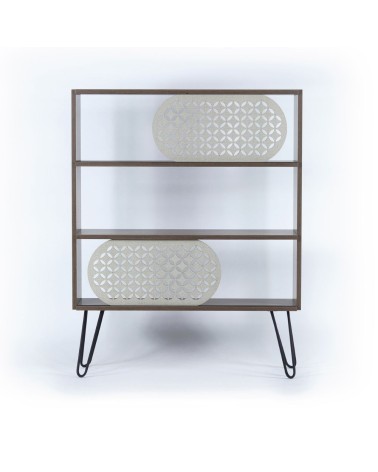 Libreria 3 ripiani Illia noce nero 94x25x117 MT190511