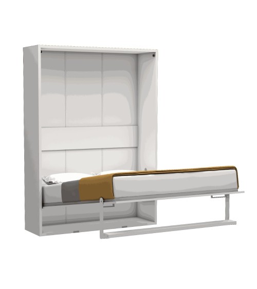 Letto matrimoniale a scomparsa Loft bianco