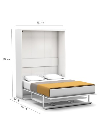 Letto matrimoniale a scomparsa Loft bianco