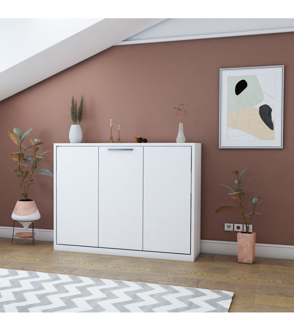 Letto matrimoniale a scomparsa Capsule colore bianco