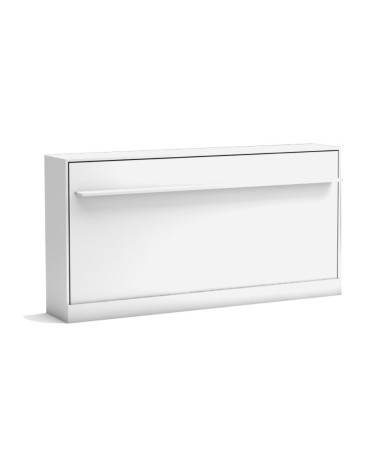 Letto singolo a scomparsa Life con apertura orizzontale bianco