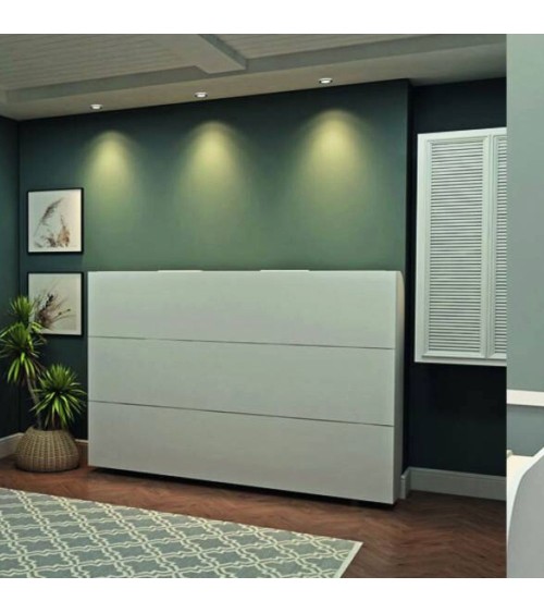 Letto matrimoniale a scomparsa Simple con apertura orizzontale bianco