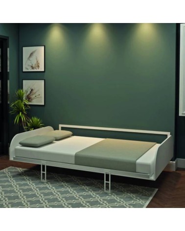 Letto matrimoniale a scomparsa Simple con apertura orizzontale bianco