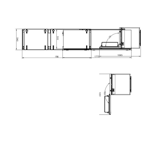 Frigorifero combinato MKRF320ISTF da incasso reversibile 271 LT classe F Master Kitchen