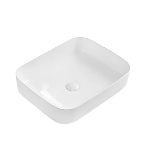 Lavabo da appoggio BOWL9391B in ceramica 50x39x13 cm. bianco