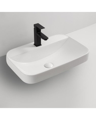 Lavabo da semincasso CUP6026B in ceramica 60x40x16.5 cm bianco