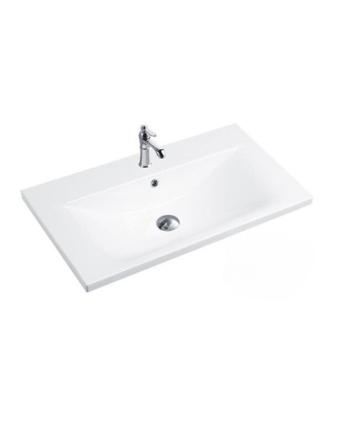 Lavabo consolle da appoggio PLAT840-80 81x46.5x18 cm bianco