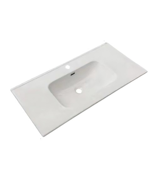 Lavabo consolle da appoggio VAS836-100 101x46.5x14 cm. bianco