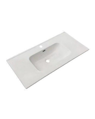 Lavabo consolle da appoggio VAS836-100 101x46.5x14 cm. bianco