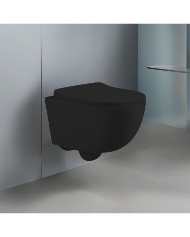 WC sospeso YJ-2381MB 36.5x48.5x36.5 cm nero opaco
