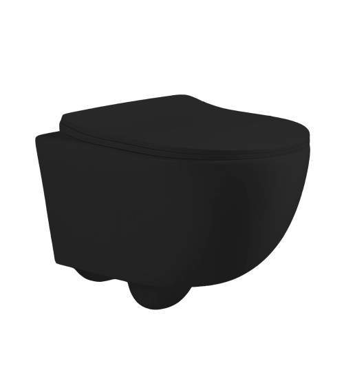 WC sospeso YJ-2381MB 36.5x48.5x36.5 cm nero opaco