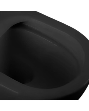 WC sospeso YJ-2381MB 36.5x48.5x36.5 cm nero opaco