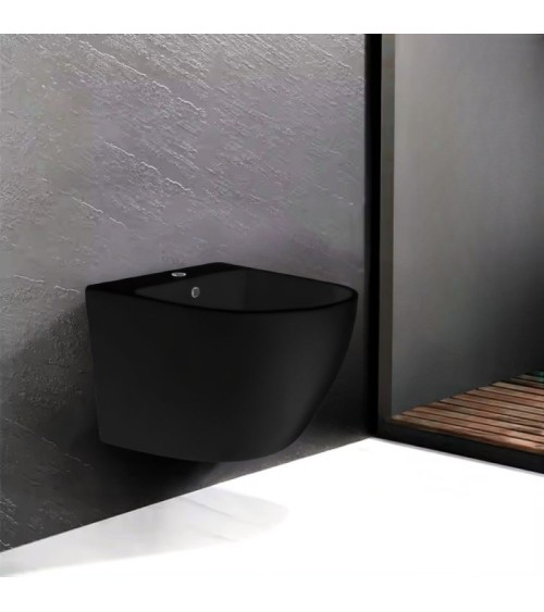 Bidet sospeso YJ-BD08 48.5x36x36 cm nero opaco