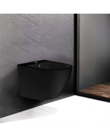 Bidet sospeso YJ-BD08 48.5x36x36 cm nero opaco