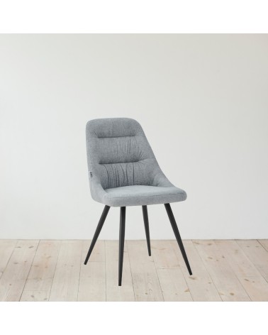 Sedia imbottita Cascade in tessuto colore grigio chiaro set 2 pezzi
