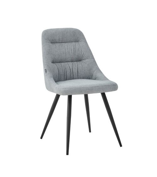 Sedia imbottita Cascade in tessuto colore grigio chiaro set 2 pezzi