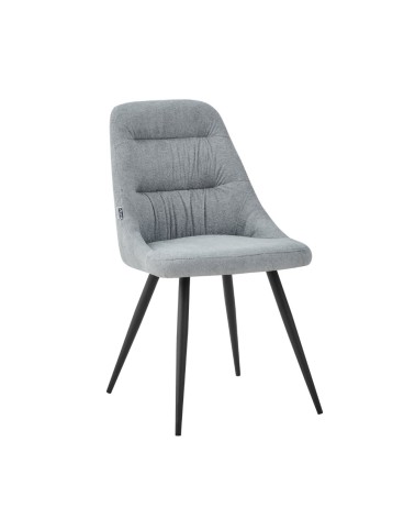 Sedia imbottita Cascade in tessuto colore grigio chiaro set 2 pezzi