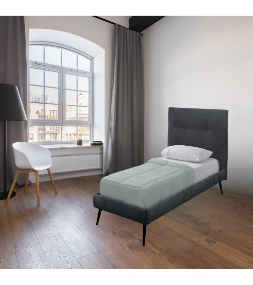 Letto singolo Stiletto con rete fissa in tessuto Ash grigio