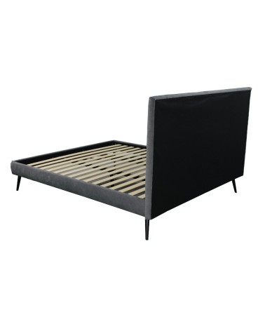 Letto singolo Stiletto con rete fissa in tessuto Ash grigio