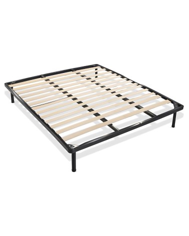 Rete matrimoniale a doghe smontabile RETEKIT160 con piedini H35 cm.