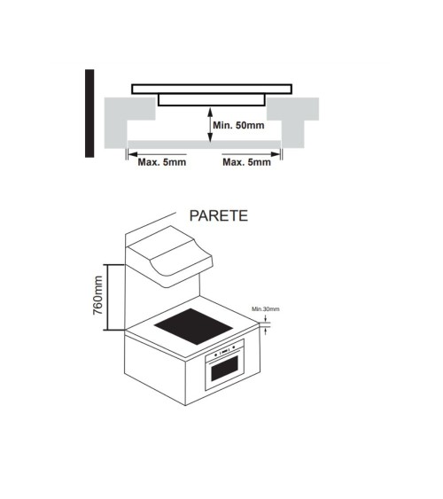 Piano cottura induzione da incasso 4 zone Master Kitchen MKHI604BK