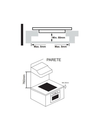 Piano cottura induzione da incasso 4 zone Master Kitchen MKHI604BK