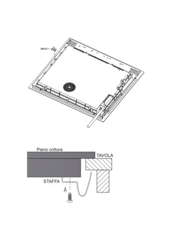 Piano cottura induzione da incasso 4 zone Master Kitchen MKHI604BK