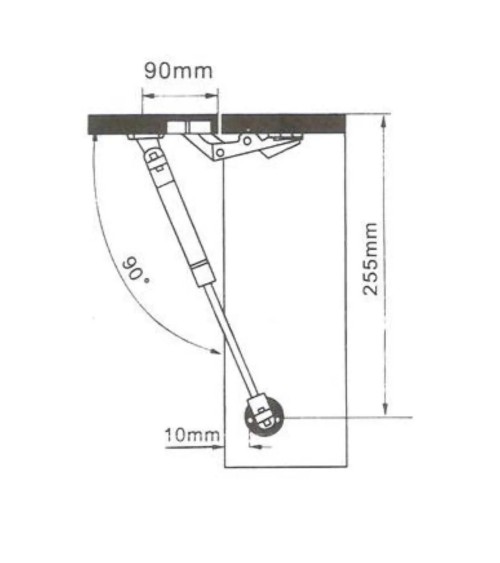 Braccetto a gas 80N
