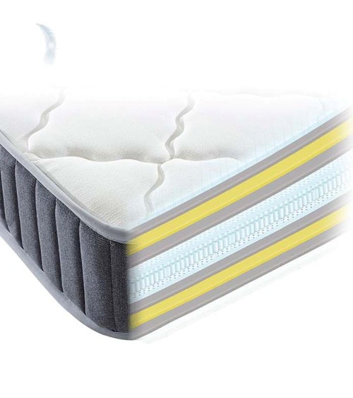 Materasso una piazza e mezza Gold 150x200x18 cm tessuto antibatterico