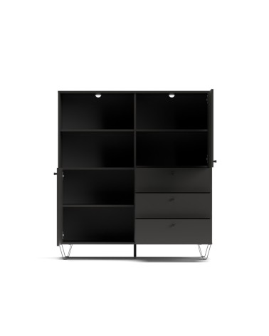 Credenza Aldo 6 con 2 ante e 3 cassetti colore antracite