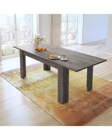 Tavolo allungabile Anthony 160x88x75 H cm colore ancona oak stile shabby