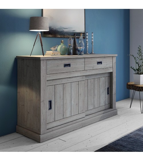 Madia AnthonyIII 52 con 2 ante scorrevoli e 2 cassetti colore ancona oak stile shabby