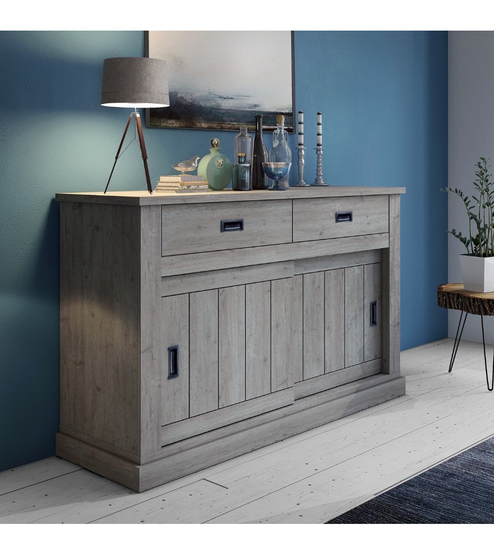 Madia AnthonyIII 52 con 2 ante scorrevoli e 2 cassetti colore ancona oak stile shabby