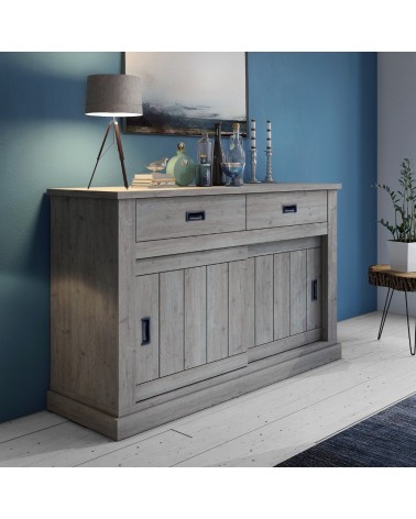 Madia AnthonyIII 52 con 2 ante scorrevoli e 2 cassetti colore ancona oak stile shabby