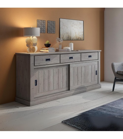 Madia AnthonyIII 67070 con 2 ante scorrevoli e 3 cassetti colore ancona oak stile shabby